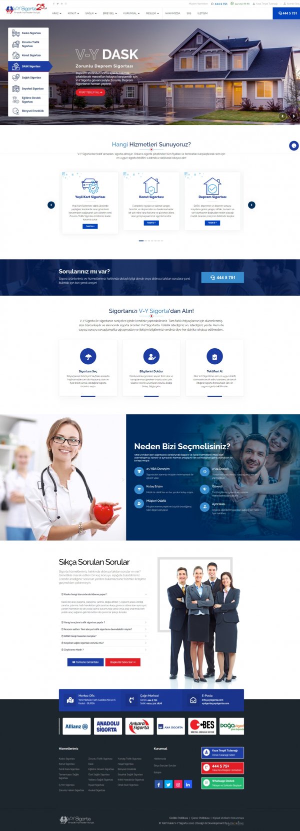 Kurumsal Site vysigorta.com Web Site Tasarımı & Yazılımı